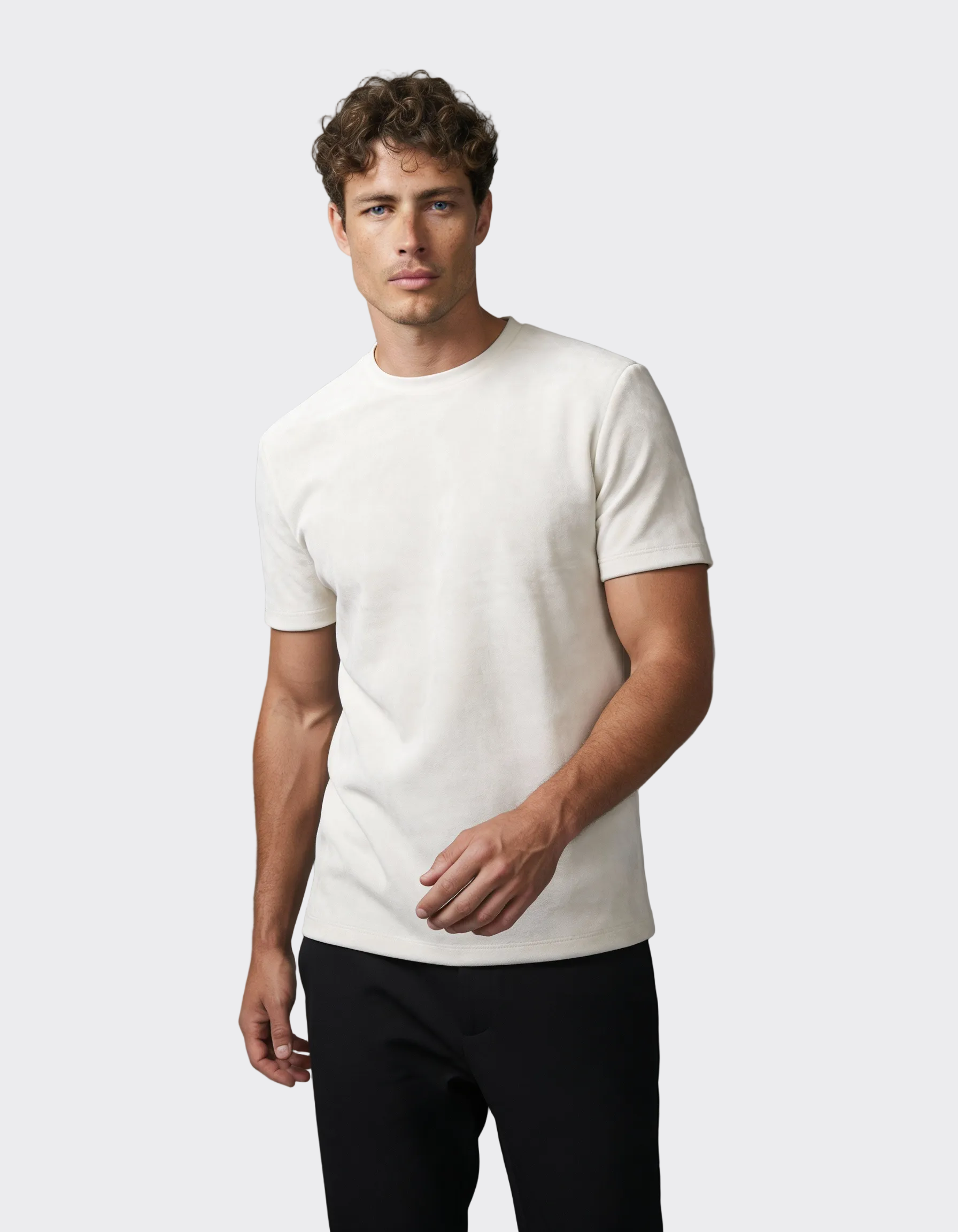 White Suede Tshirt