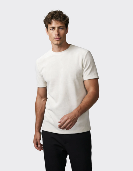 White Suede Tshirt