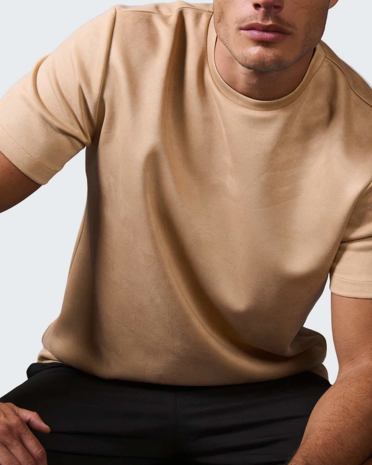Beige Suede Tshirt