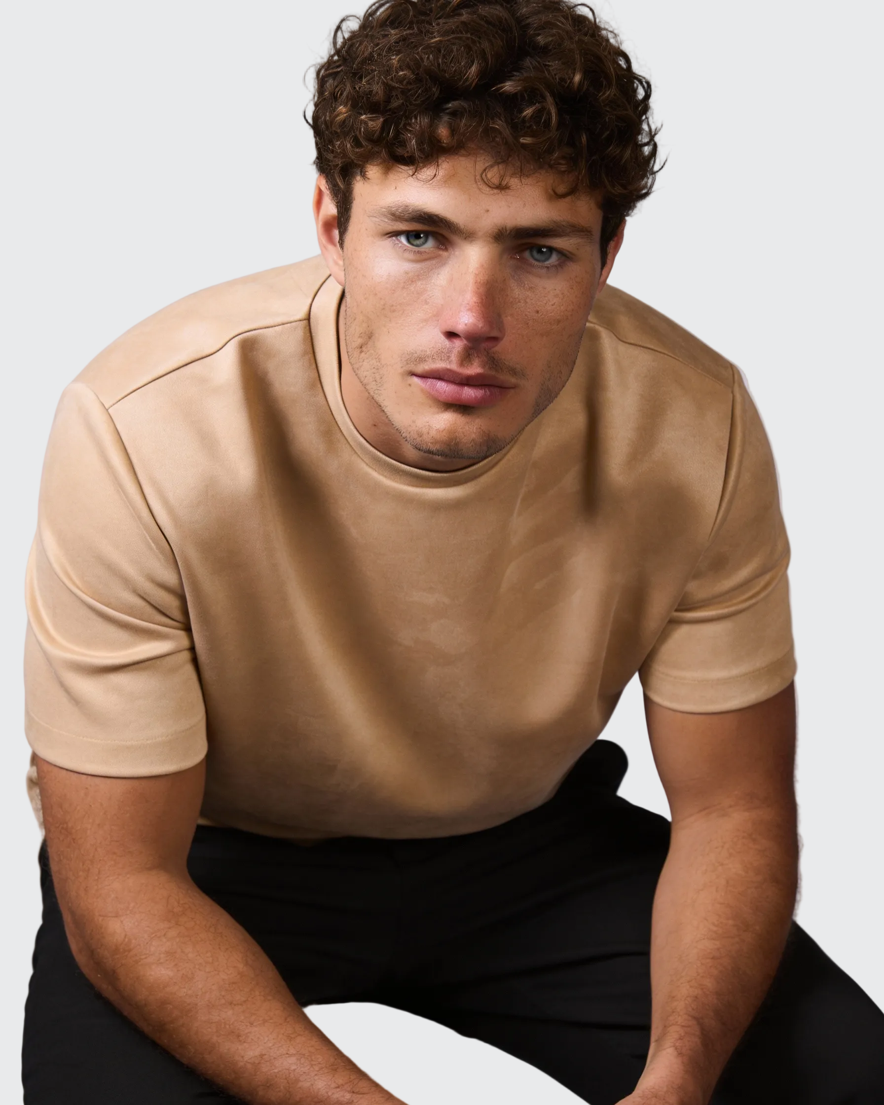 Beige Suede Tshirt