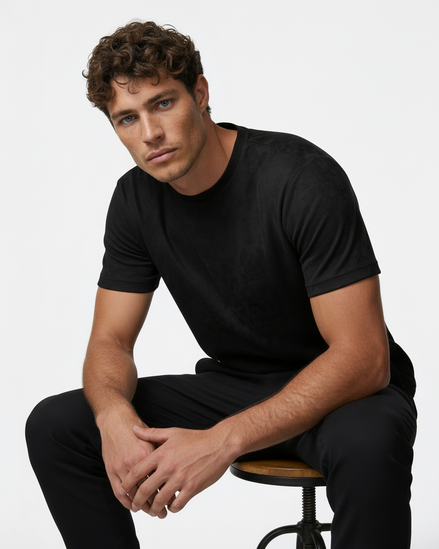 Black Suede Tshirt