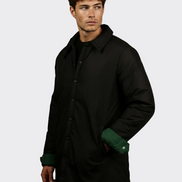 Black Waterproof Green Lining  Coat