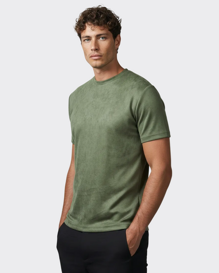 Olive Suede Tshirt