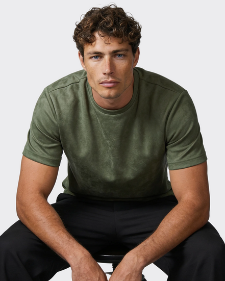 Olive Suede Tshirt