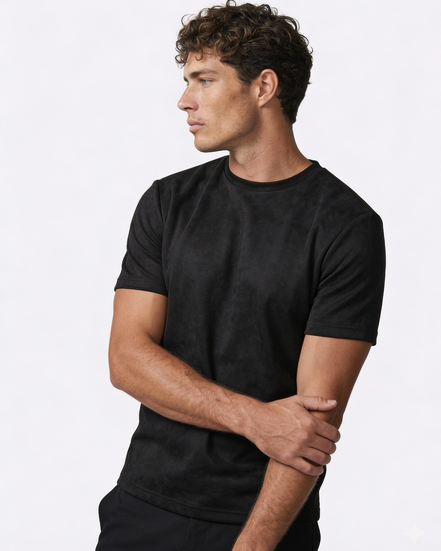 Black Suede Tshirt