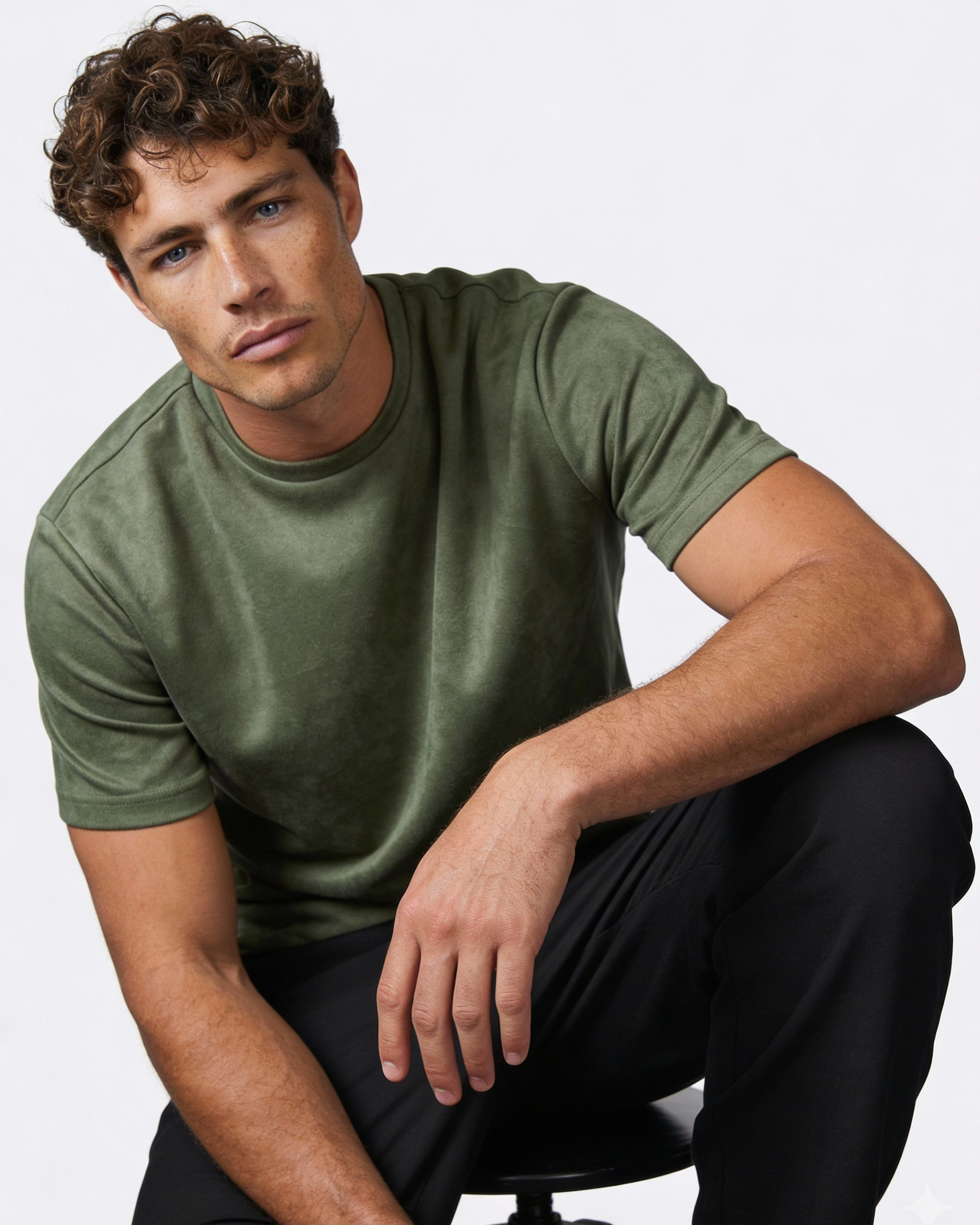Olive Suede Tshirt