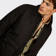 Black Waterproof Coat With Pockets