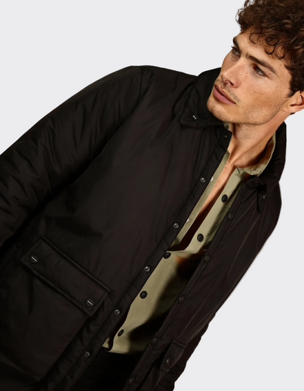 Black Waterproof Coat With Pockets