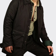 Black Waterproof Coat With Pockets