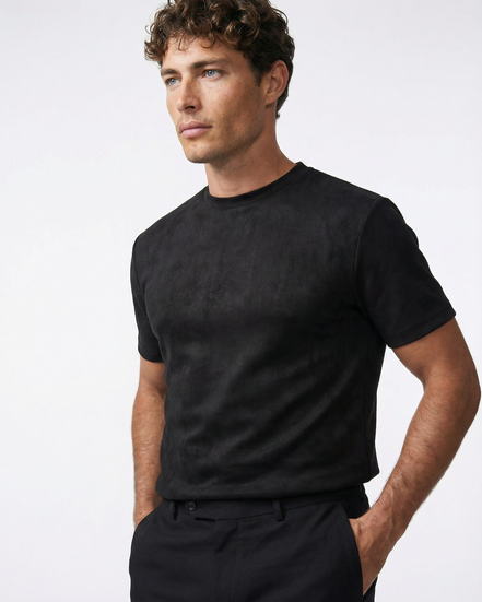 Black Suede Tshirt